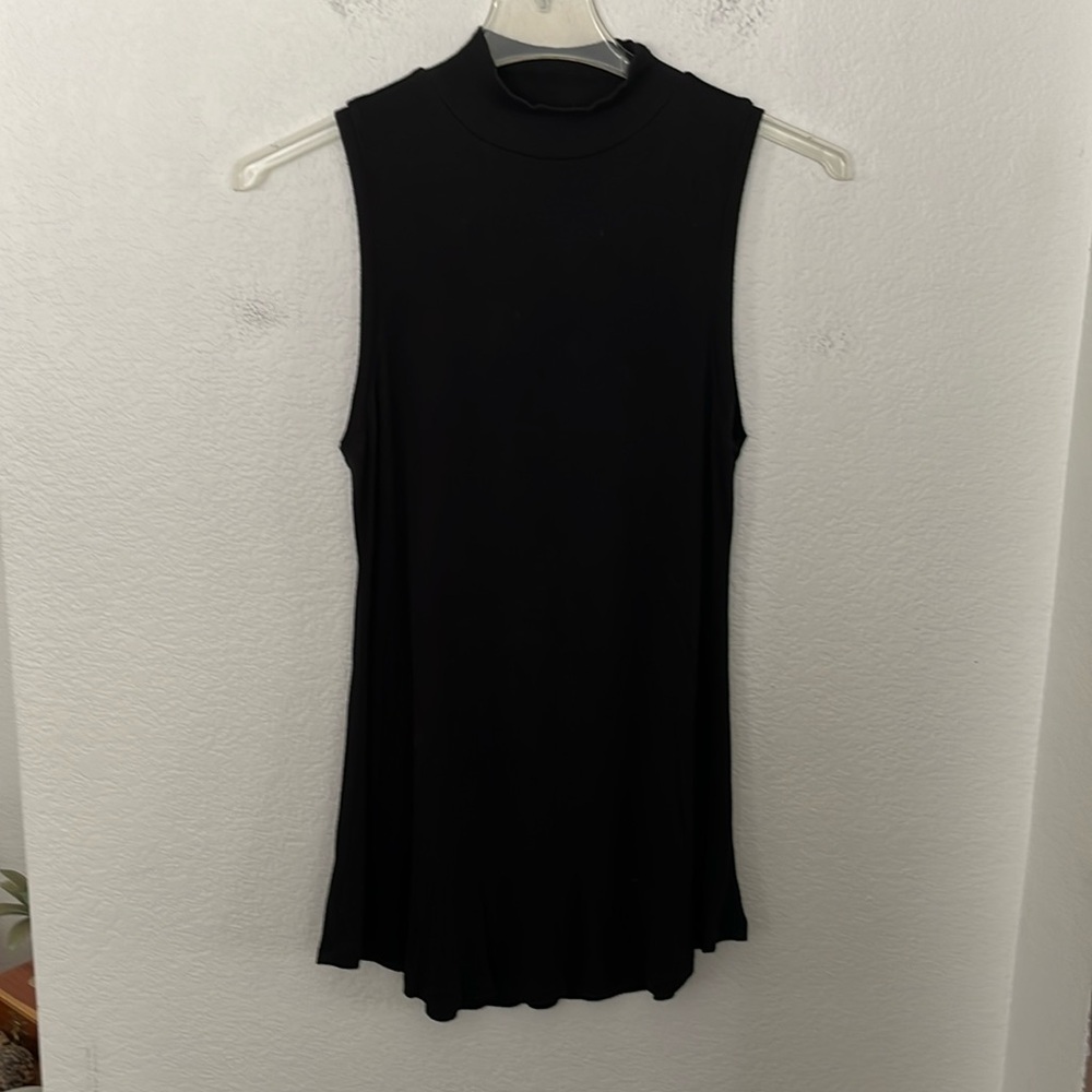 🖤A NEW DAY BLACK MOCK TURTLE NECK MINI DRESS VERY SOFT SZ M (38Wx31L) NWOT